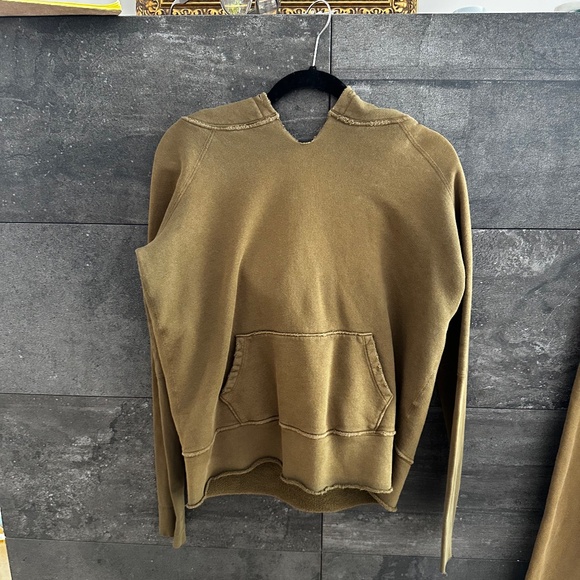 Nili Lotan Janie Hoodie Sweatshirt in Original Army Green Color Size S - Picture 3 of 10